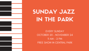 Sunday Jazz in the Park Begins Sunday, October 20