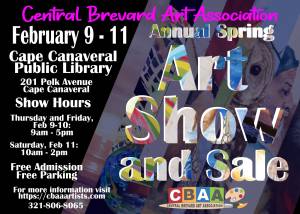 CENTRAL BREVARD ART ASSOCIATION ART SHOW AT THE CAPE CANAVERAL PUBLIC LIBRARY